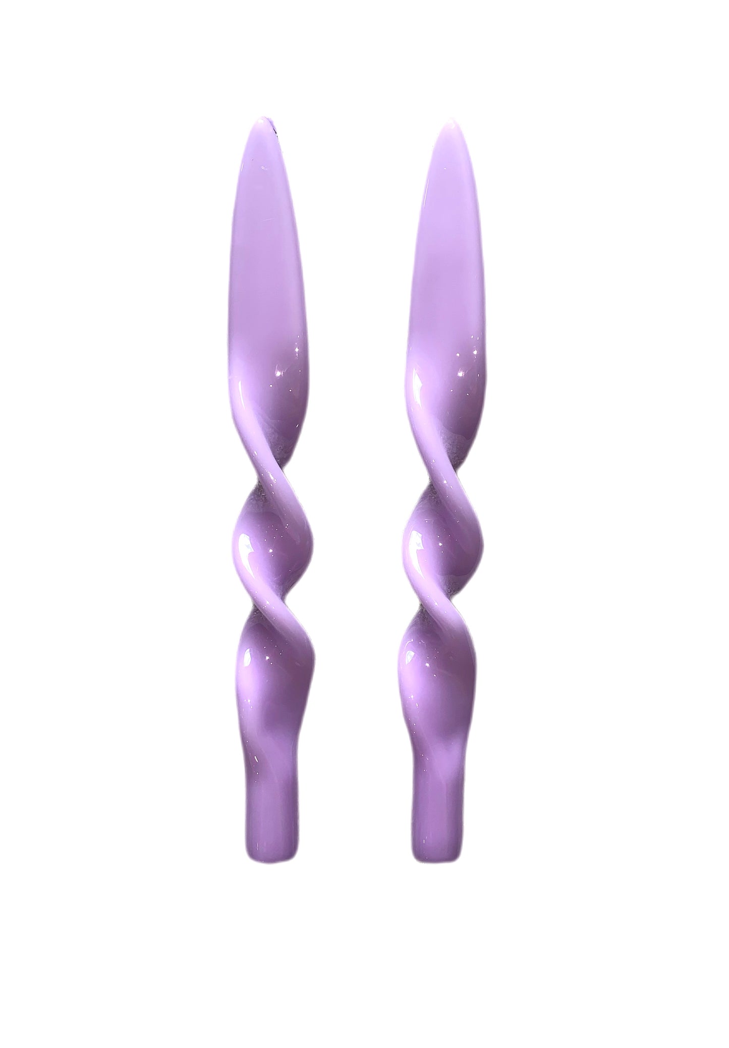 Lilac Swirl Taper Candle