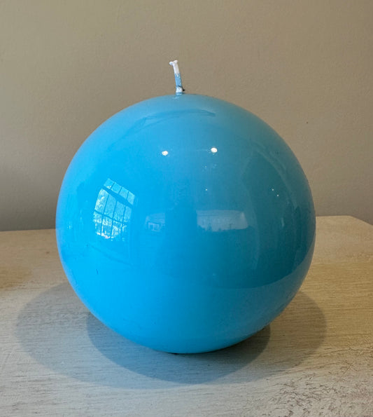 Light Blue Sphere Candle